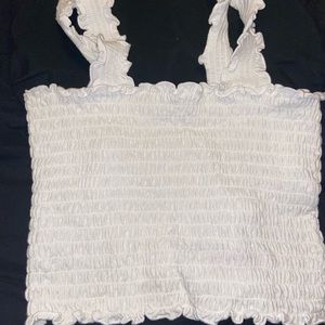 Ribbed cropped tank top